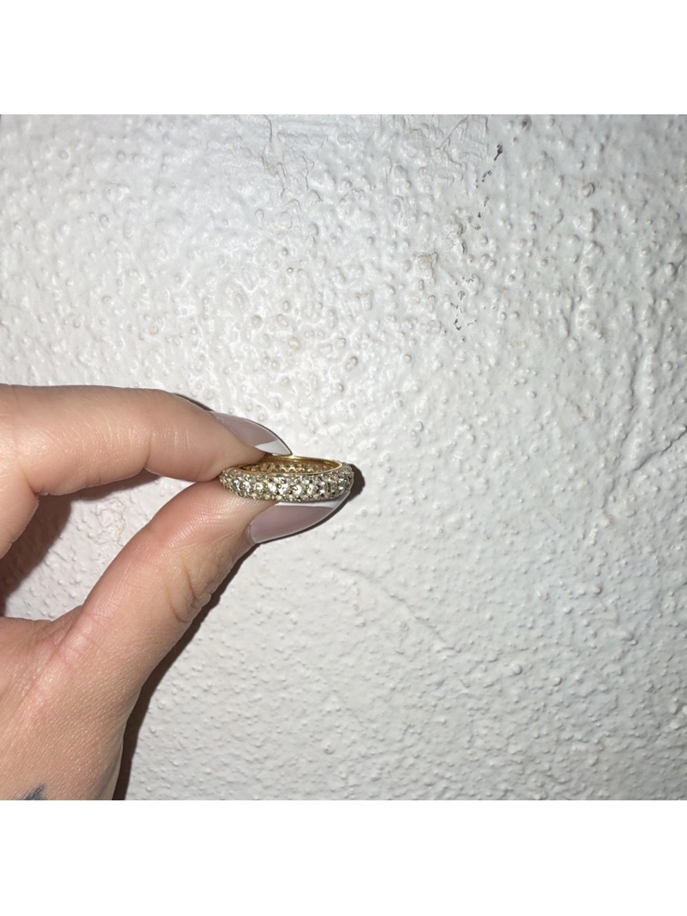 Gold-Tone Pave Crystal Reptile Accessory Ring